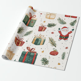 Papel De Regalo Kadopapier kerst santa