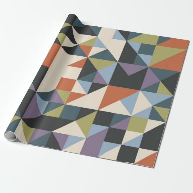 Papel De Regalo Kaleidoscopio geométrico (Desenrollado)