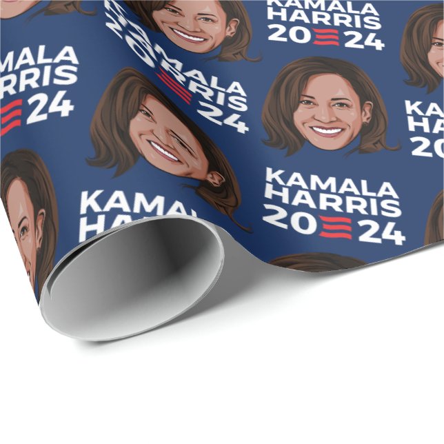 Papel De Regalo Kamala Harris 2024 (Esquina del rollo)