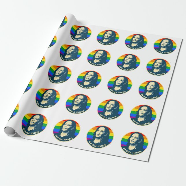 PAPEL DE REGALO KAMALA HARRIS ORIDE BADGE (Desenrollado)