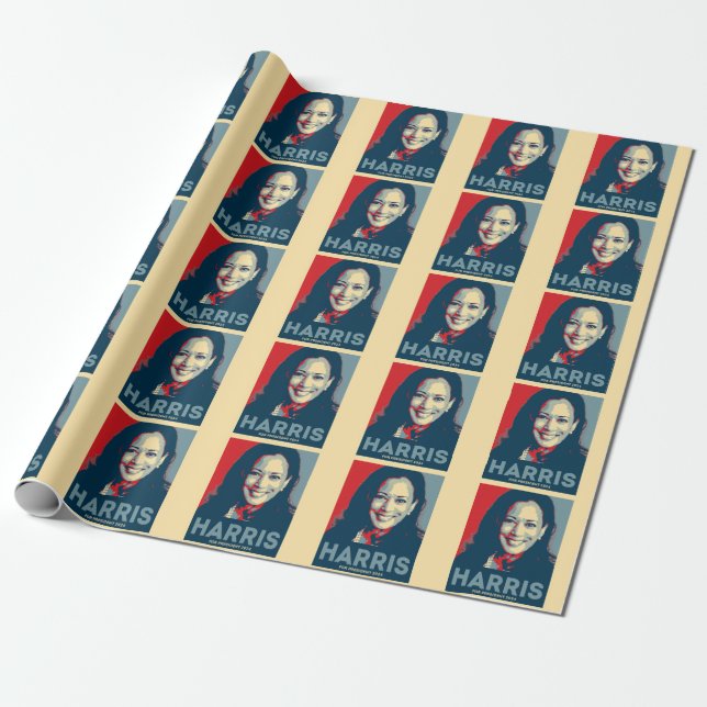 Papel De Regalo Kamala Harris Por La Presidencia 2024 - Esperanza (Desenrollado)