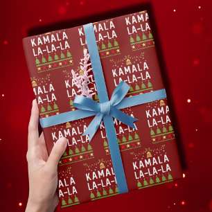 Papel De Regalo Kamala La La La Funny Harris Navidades feos