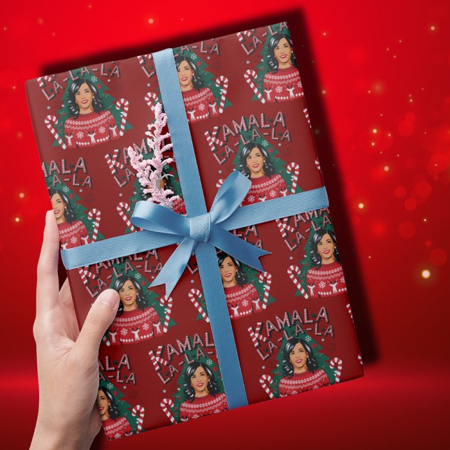 Papel De Regalo Kamala-la-la-la-Funny Navidades Kamala Harris (Subido por el creador)