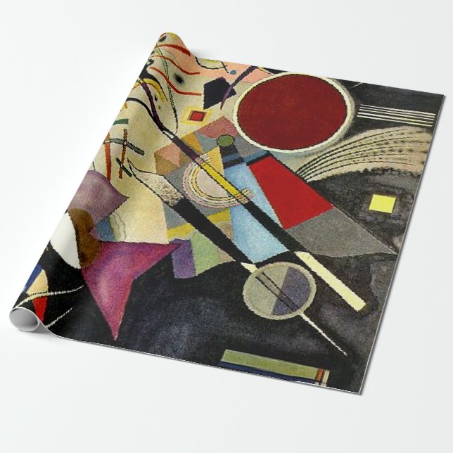 Papel De Regalo Kandinsky - Acompañamiento negro (Desenrollado)