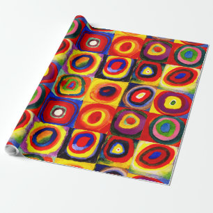 Papel De Regalo Kandinsky Farbstudie Quadrate Squares Círculos Art