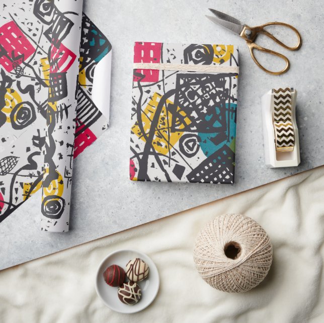 Papel De Regalo Kandinsky Pequeños Mundos V Resumen Clásico (Artesanía)