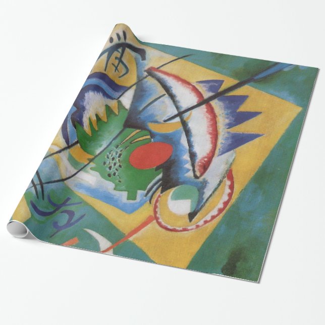 Papel De Regalo Kandinsky Red Oval Resumen Material gráfico Amaril (Desenrollado)