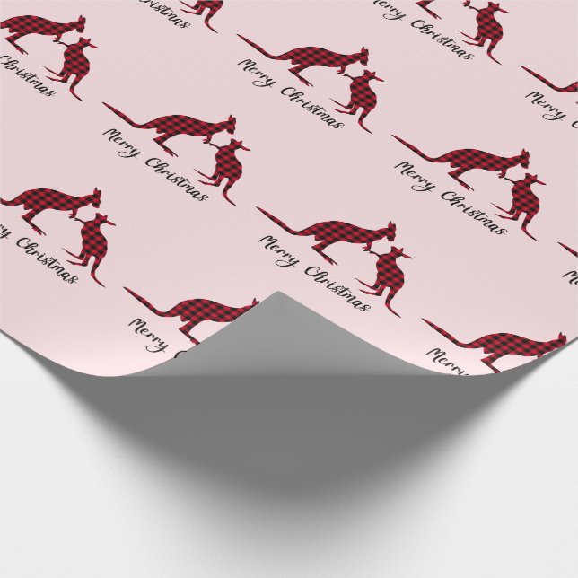 Papel De Regalo Kangaroo Australian Merry Christmas (Esquina)