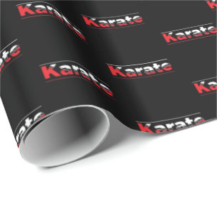Papel De Regalo Karate Martial Arts Red