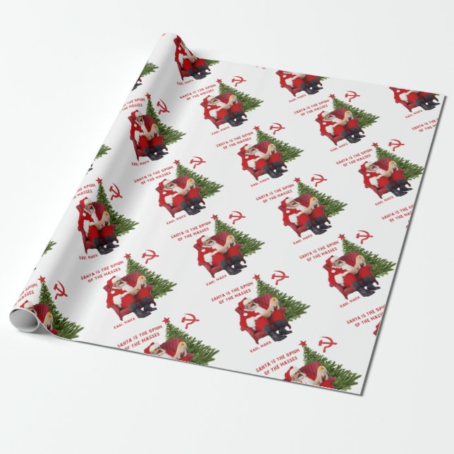 Papel De Regalo Karl Marx Santa (Desenrollado)