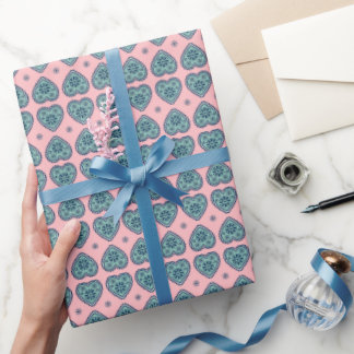Papel De Regalo ‘Karlek’ heart pattern gift Wrapping Paper 