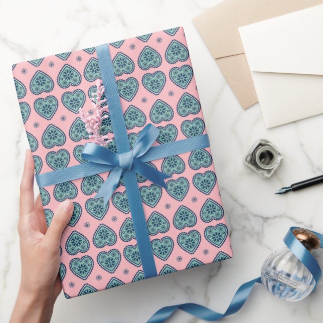 Papel De Regalo ‘Karlek’ heart pattern gift Wrapping Paper  (Regalar)