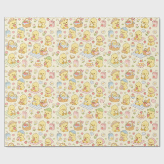 Papel De Regalo Kawaii Chicken Picnic Pattern Wrapping Paper