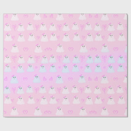 Papel De Regalo Kawaii Halloween | Fantasmas Pastel Adorables