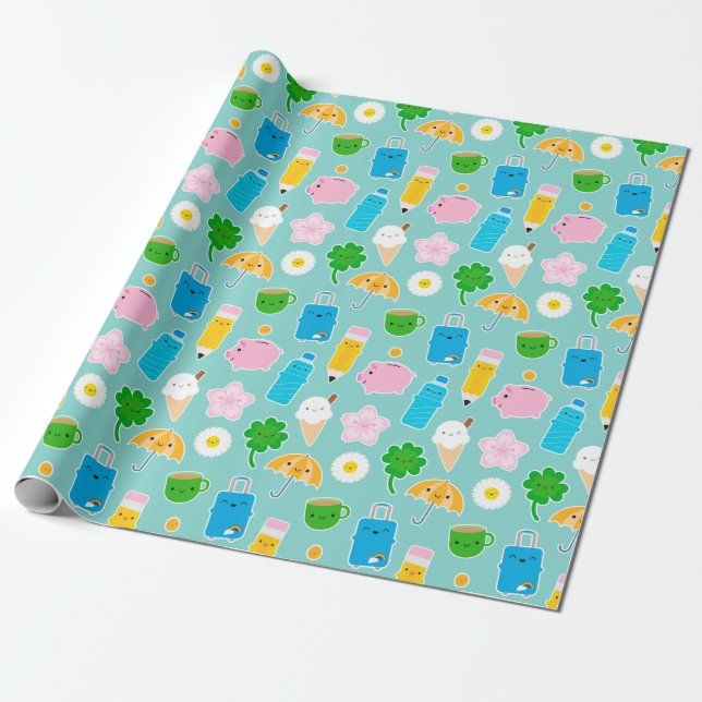 Papel De Regalo Kawaii Life (Desenrollado)