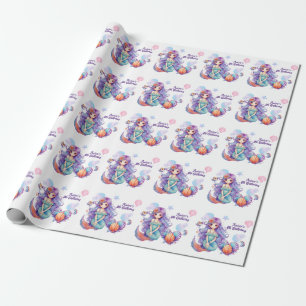Papel De Regalo Kawaii Mermaid Fiesta