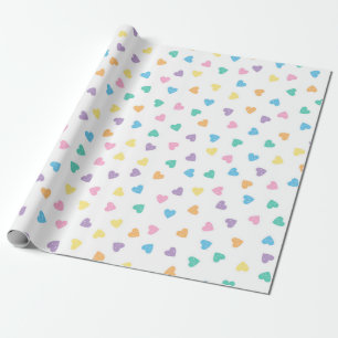 Papel De Regalo Kawaii Pastel Candy Hearts