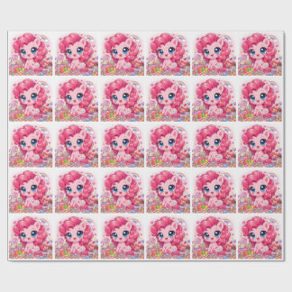Papel De Regalo Kawaii Pink Pony Chibi Art Wrapping Paper