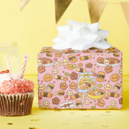 Papel De Regalo Kawaii Sakura Arare kakimochi