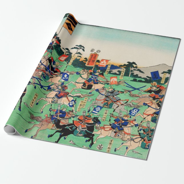 Papel De Regalo Kawanakajima no kassen (Batalla de Kawanakajima) (Desenrollado)