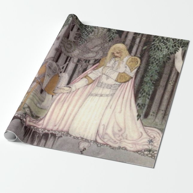 Papel De Regalo Kay Nielsen - La Lassie Y Su Madrina 1914 (Desenrollado)