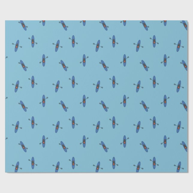 Papel de regalo Kayak Gathering Blue (Superficie plana)