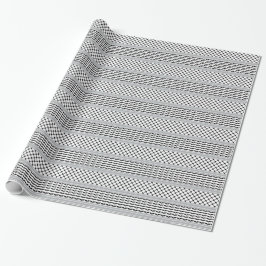 Papel De Regalo Keffiyeh blanco y negro palestino
