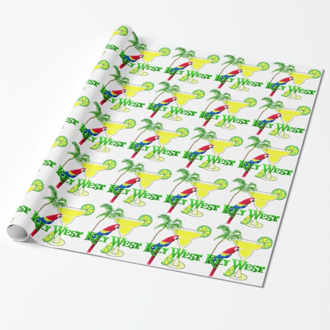 Papel De Regalo Key West Margarita (Desenrollado)
