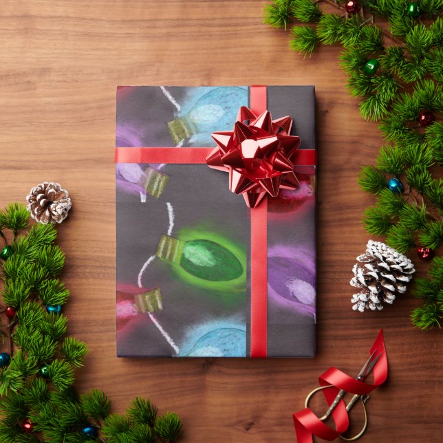 Papel De Regalo KidsArt para CHOC - Luces de Navidades brillantes (Regalo de vacaciones)