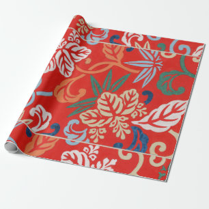 Papel De Regalo Kimono japonés rojo hawaiano