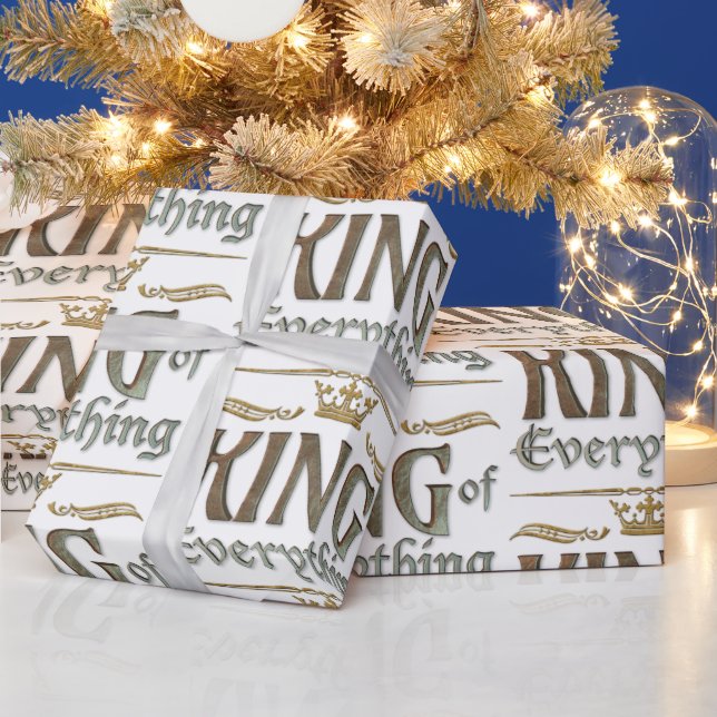 Papel De Regalo KING of Everything - Royalty Lettering Crown (Vacaciones)