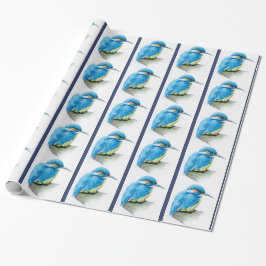 Papel De Regalo kingfisher fino arte pinturas de pájaros envolver