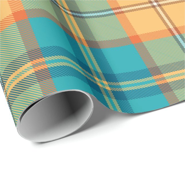 Papel De Regalo Kingfisher Tartan Wrapping Paper (Esquina del rollo)