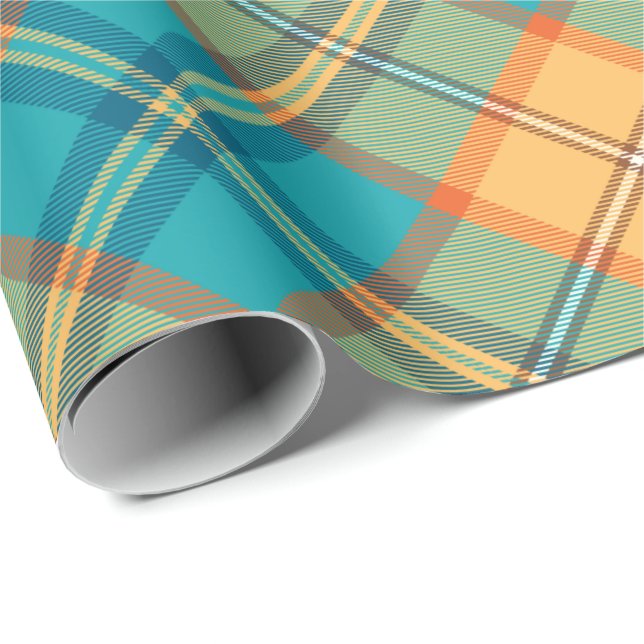 Papel De Regalo Kingfisher Tartan Wrapping Paper (Esquina del rollo)