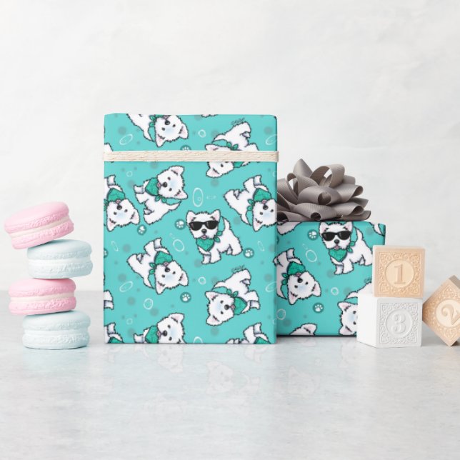 Papel De Regalo KiniArt Cutieface Westies (Baby Shower)