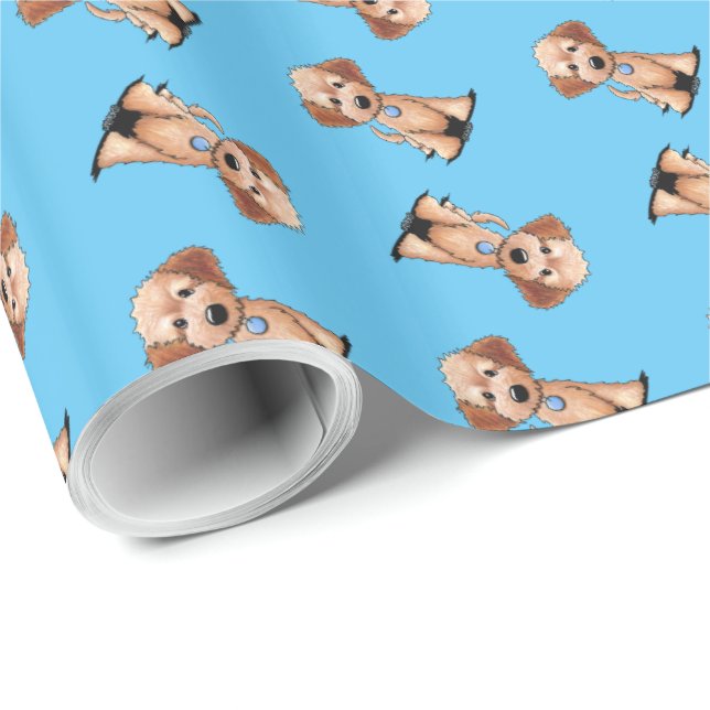 Papel De Regalo KiniArt Goldendoodle (Esquina del rollo)
