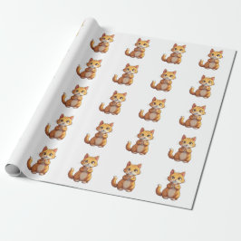 Papel De Regalo Kitten Sipping Coffee