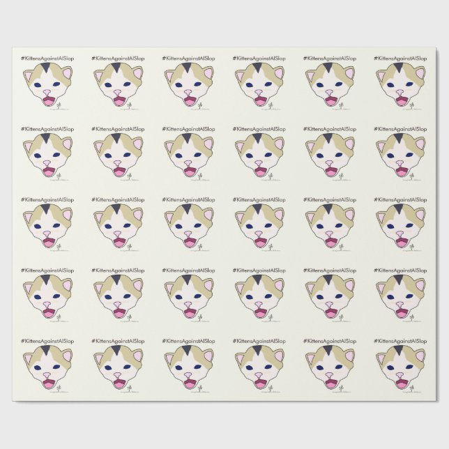 Papel De Regalo #KittensAgainstAISlop Yo (Superficie plana)