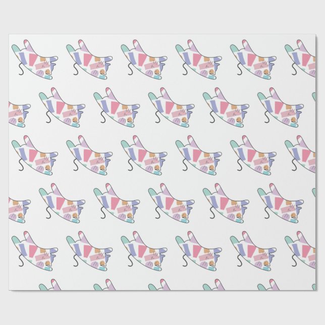 Papel De Regalo Kitty arcoiris (Superficie plana)