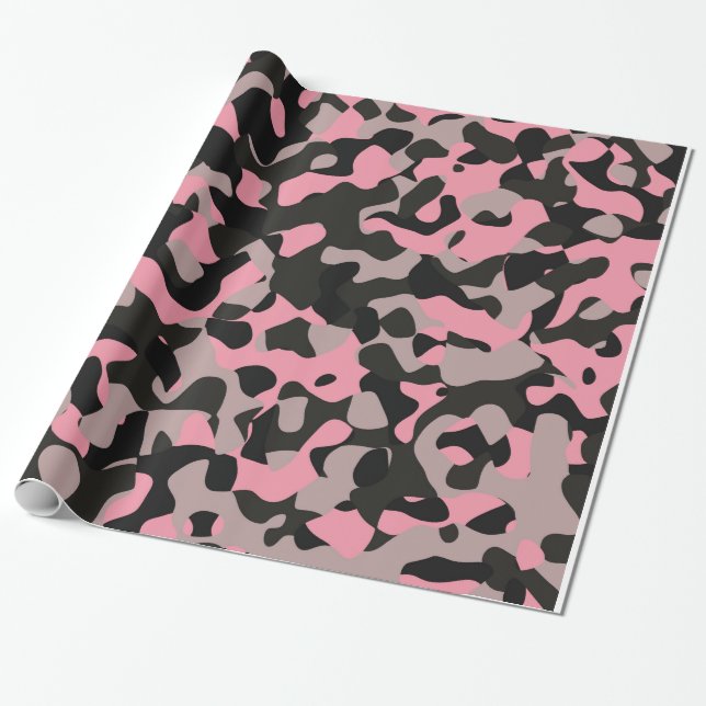 Papel De Regalo Kitty Camo Wrap (Desenrollado)