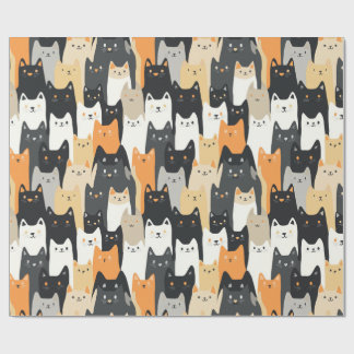 Papel De Regalo Kitty Cat-mouflage Cat Camo Wrapping Paper
