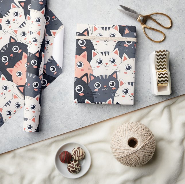 Papel De Regalo Kitty Kat Kaleidoscope (Artesanía)