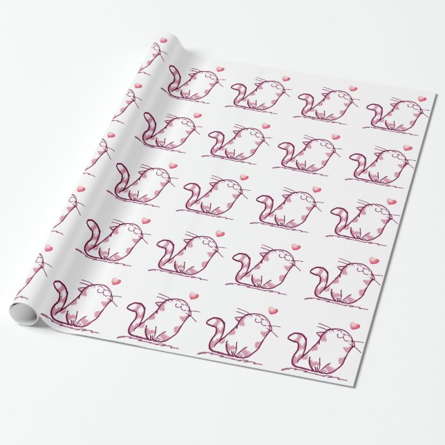 Papel De Regalo Kitty Love (Desenrollado)