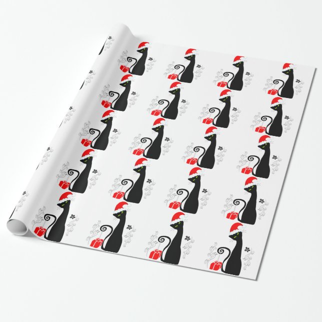 Papel De Regalo Kitty, Navidades modernos (Desenrollado)