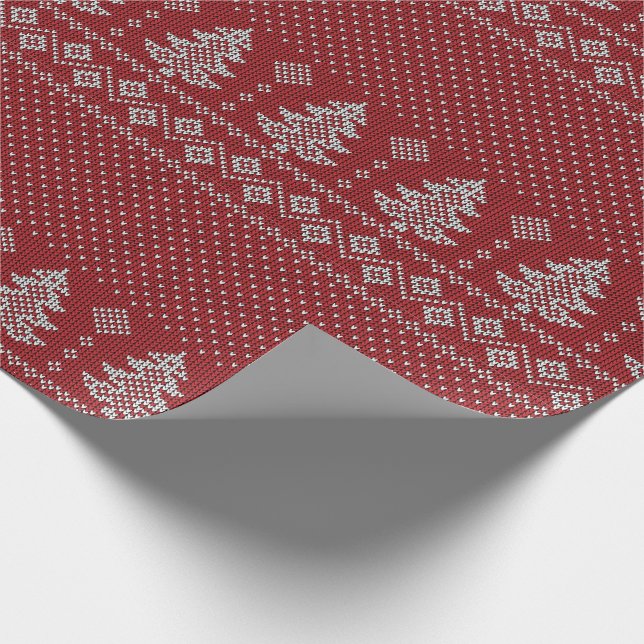 Papel De Regalo Knitted Holiday Cozy Pattern (Esquina)