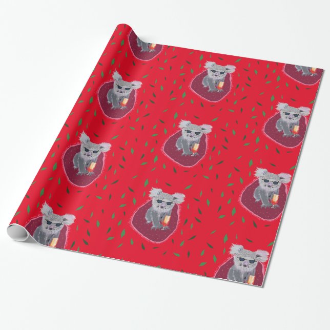 Papel De Regalo Koala Bear Chill Time (Desenrollado)