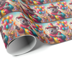 Papel De Regalo Koala Clown