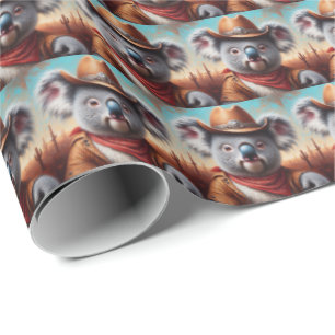 Papel De Regalo Koala Cowboy