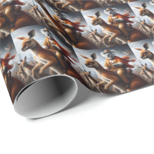 Papel De Regalo Koala Kangaroo Rider