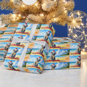 Papel De Regalo Koala Sombrero de Santa Sol y Oleaje 